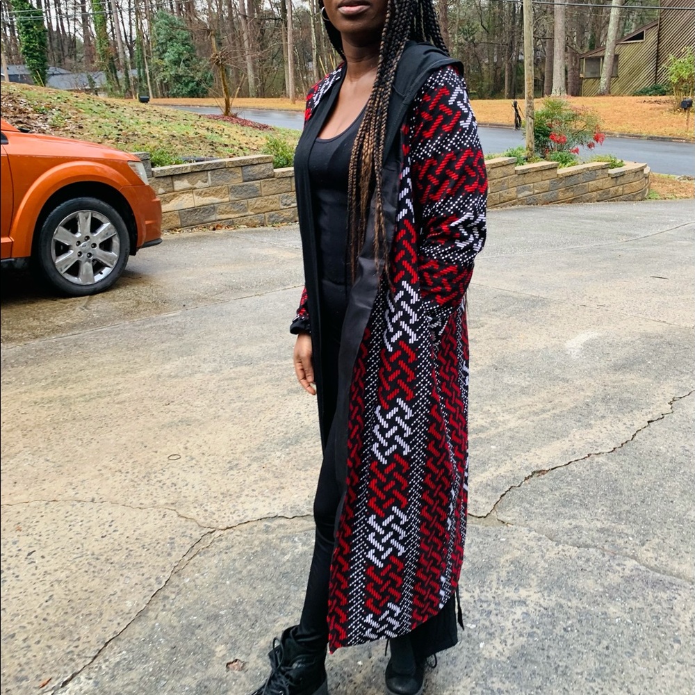 African prints Long coat.